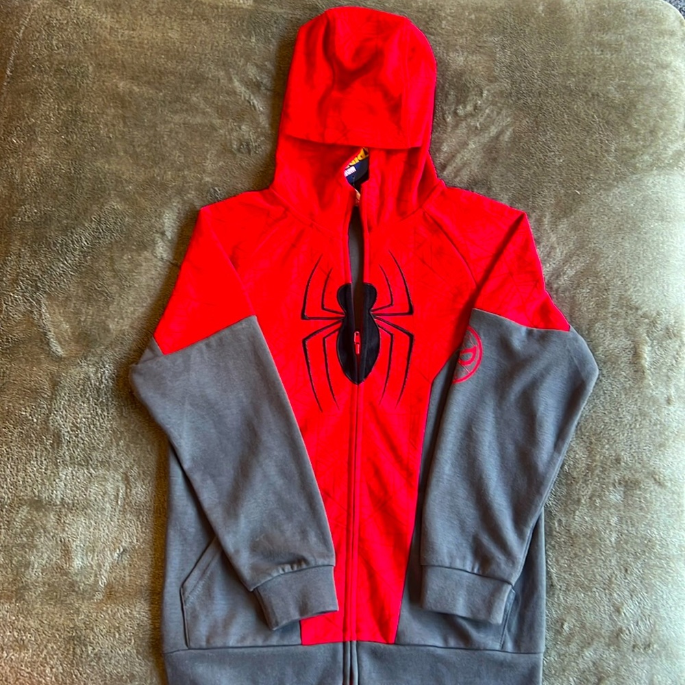New Spider-Man Youth Full Zip Hoodie Size Medium 10/12